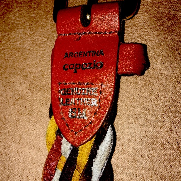 Genuine Leather Multi-Colored Capezio Belt - Size: Small - Picture 8 of 9
